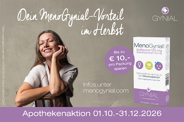 MenoGynial PLUS Apothekenaktion 2026 - Gynial